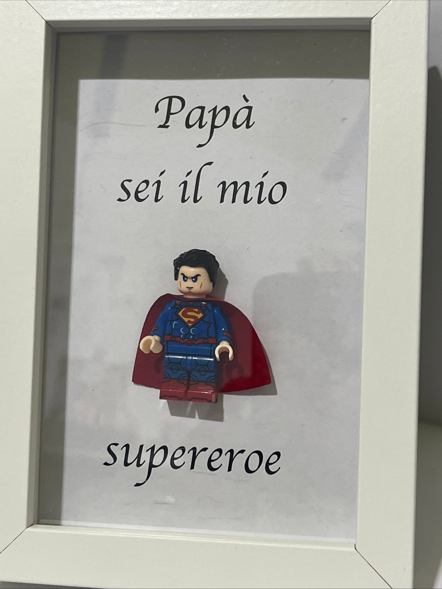 cornice festà del papà supereroe lego superman