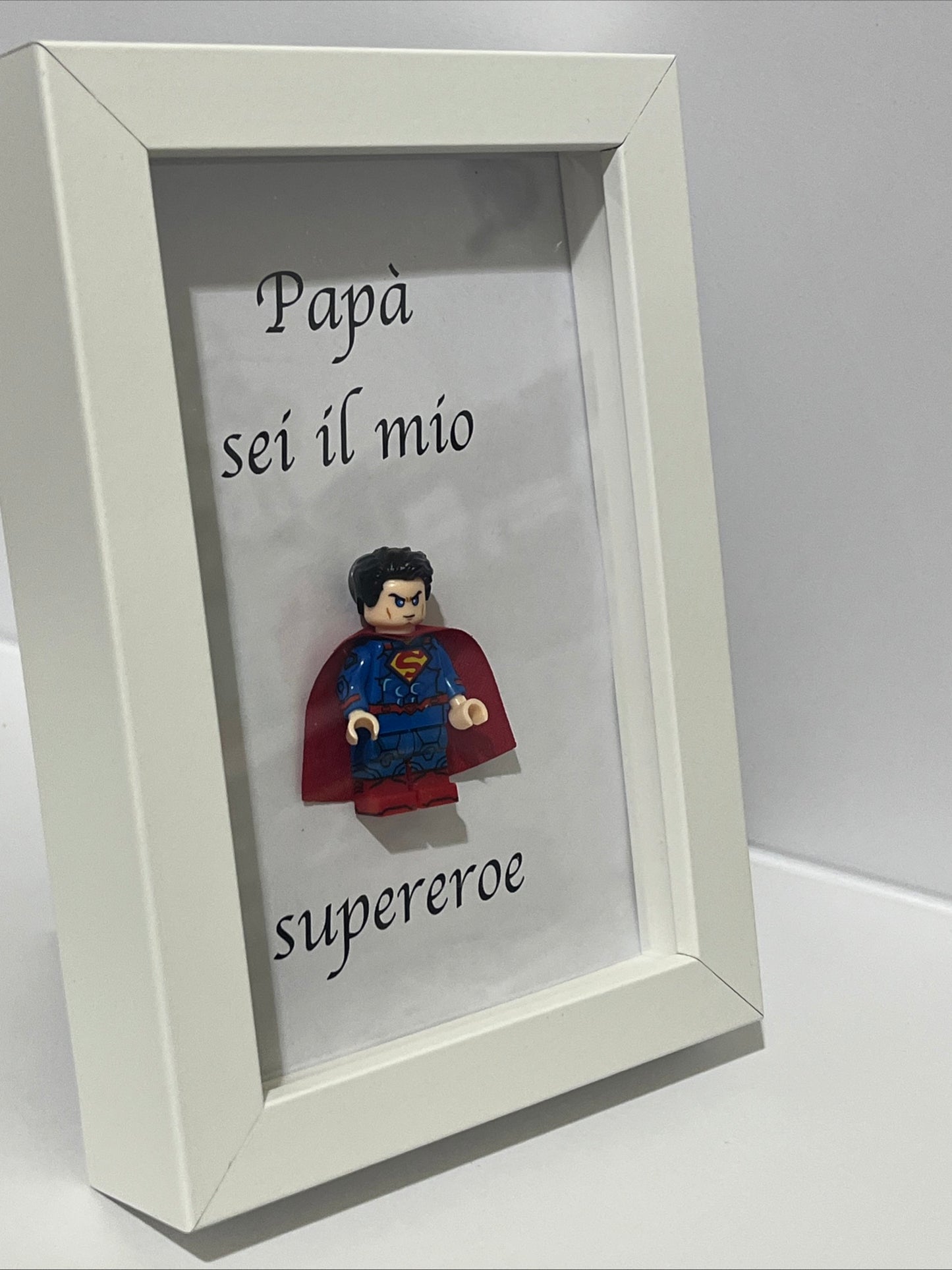 cornice festà del papà supereroe lego superman