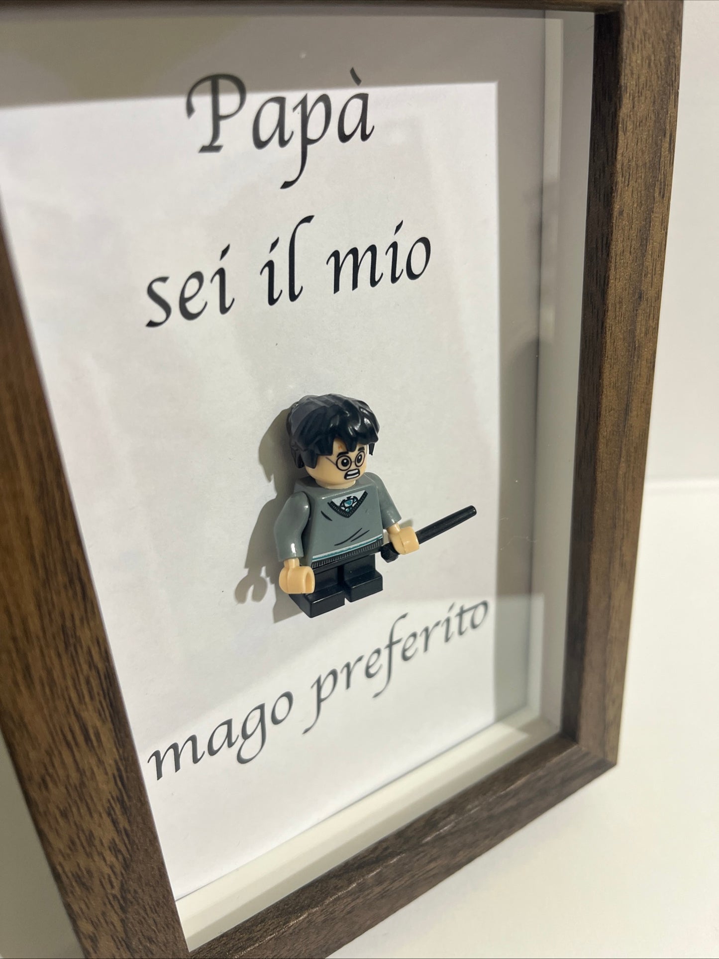 Cornice festa del papà mago preferito con lego harry potter