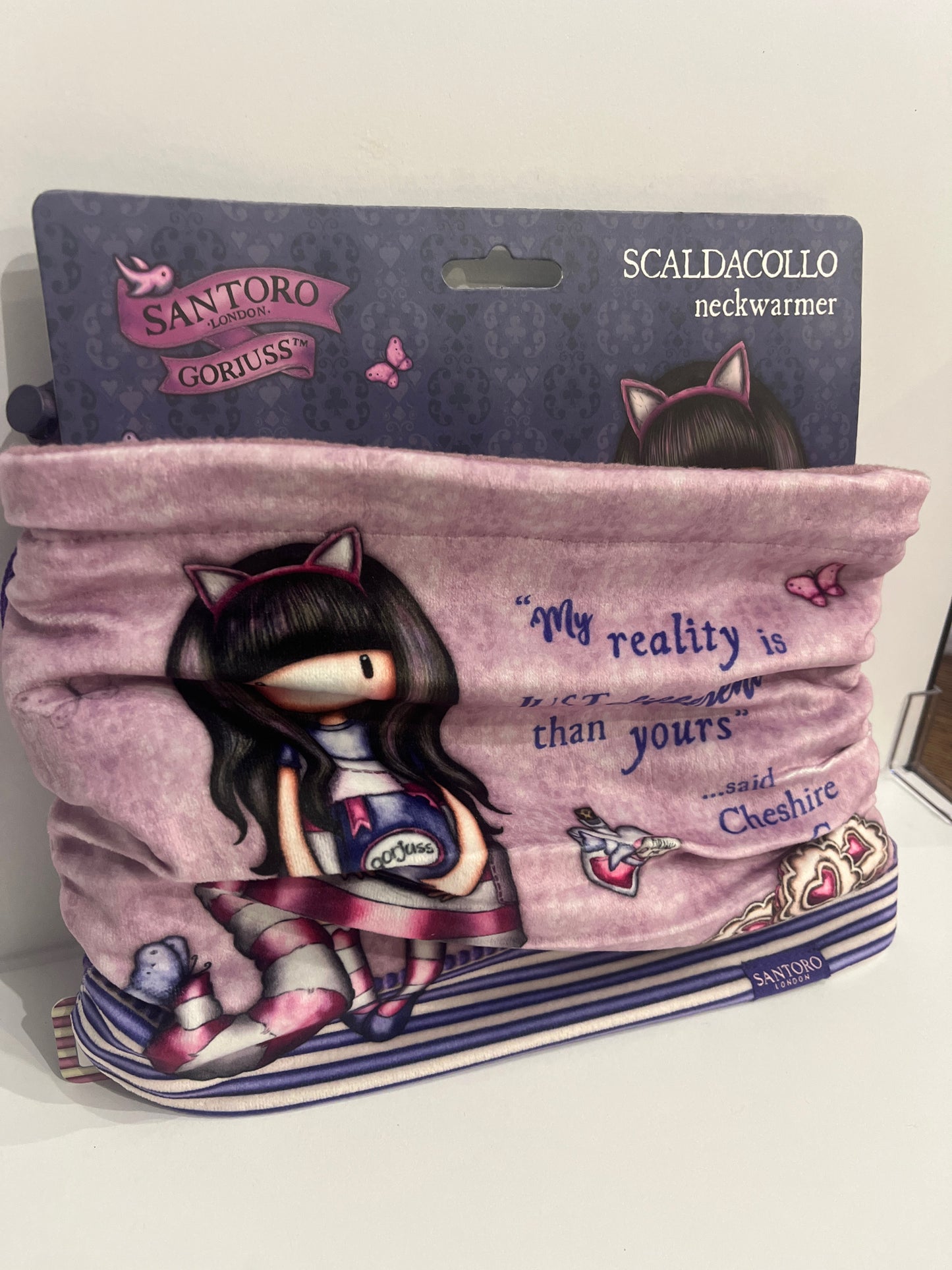 Scalda collo scaldacollo santoro gorjuss london tema stregatto Alice