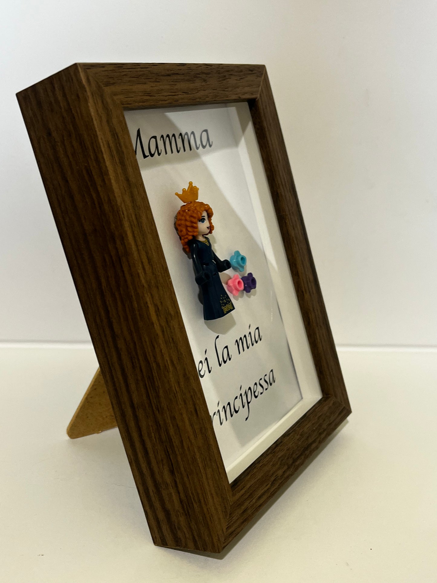 Cornice festa della mamma principessa quadro simil lego