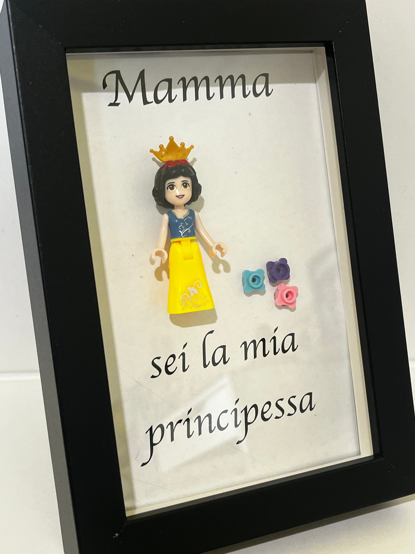 Cornice quadro festa della mamma principessa simil lego