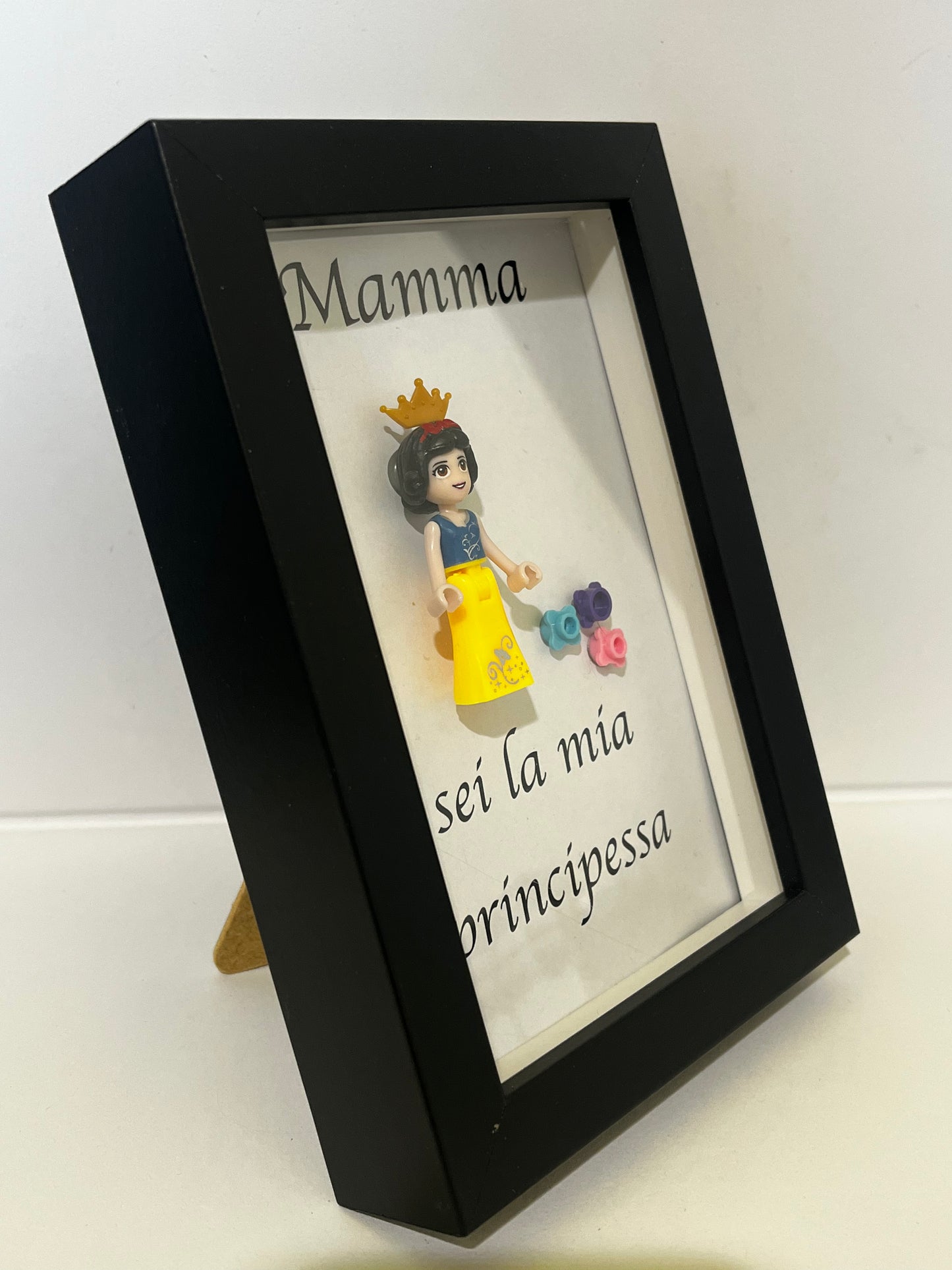 Cornice quadro festa della mamma principessa simil lego