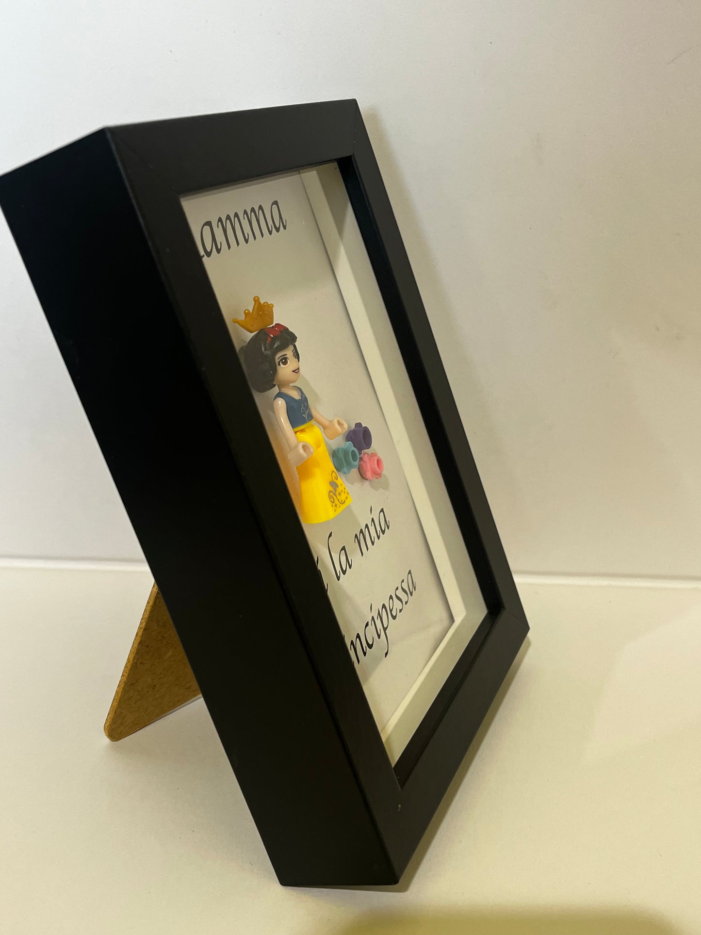 Cornice quadro festa della mamma principessa simil lego