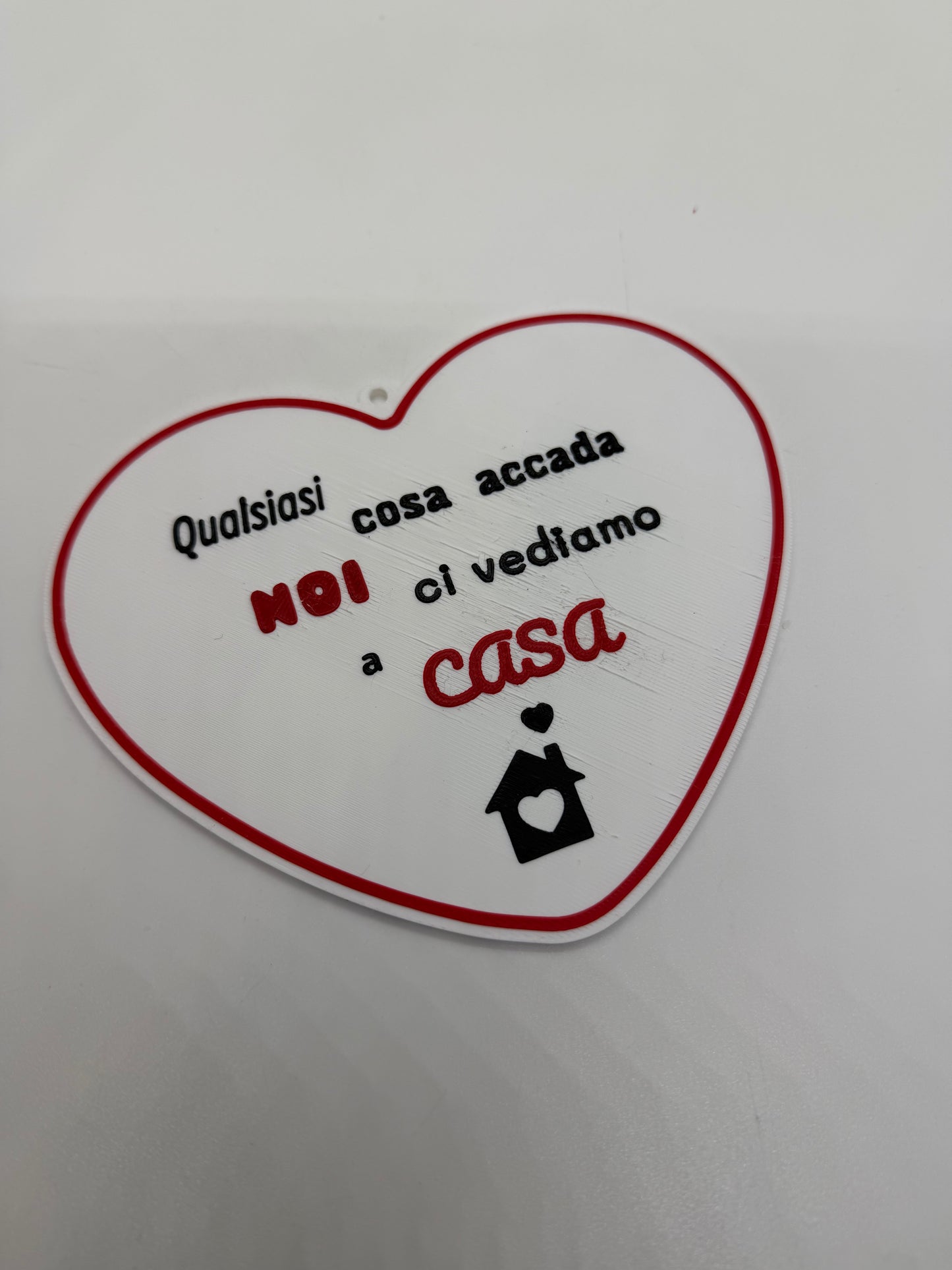 decorazione da appendere cuore frase d'amore love 12x15 plastica