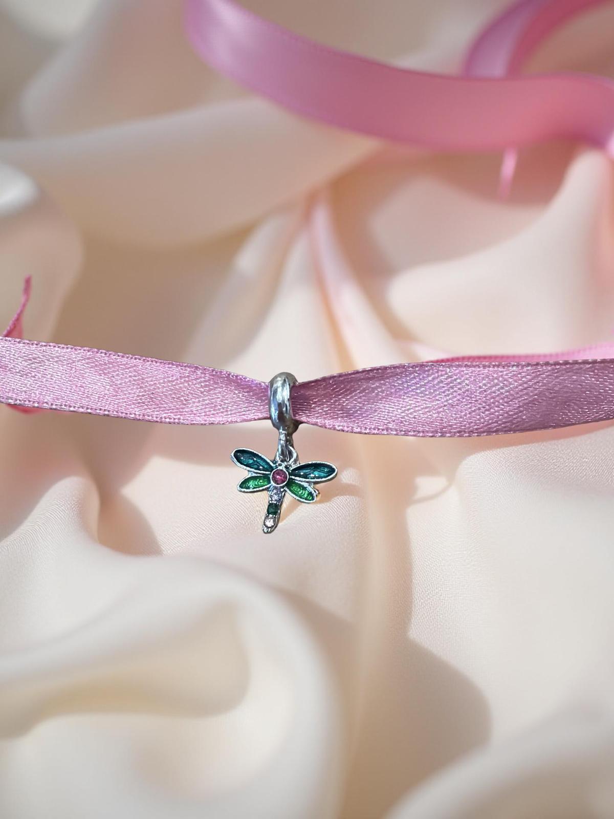 CIONDOLO CHARM LIBELLULA COLORATA PER BRACCIALE