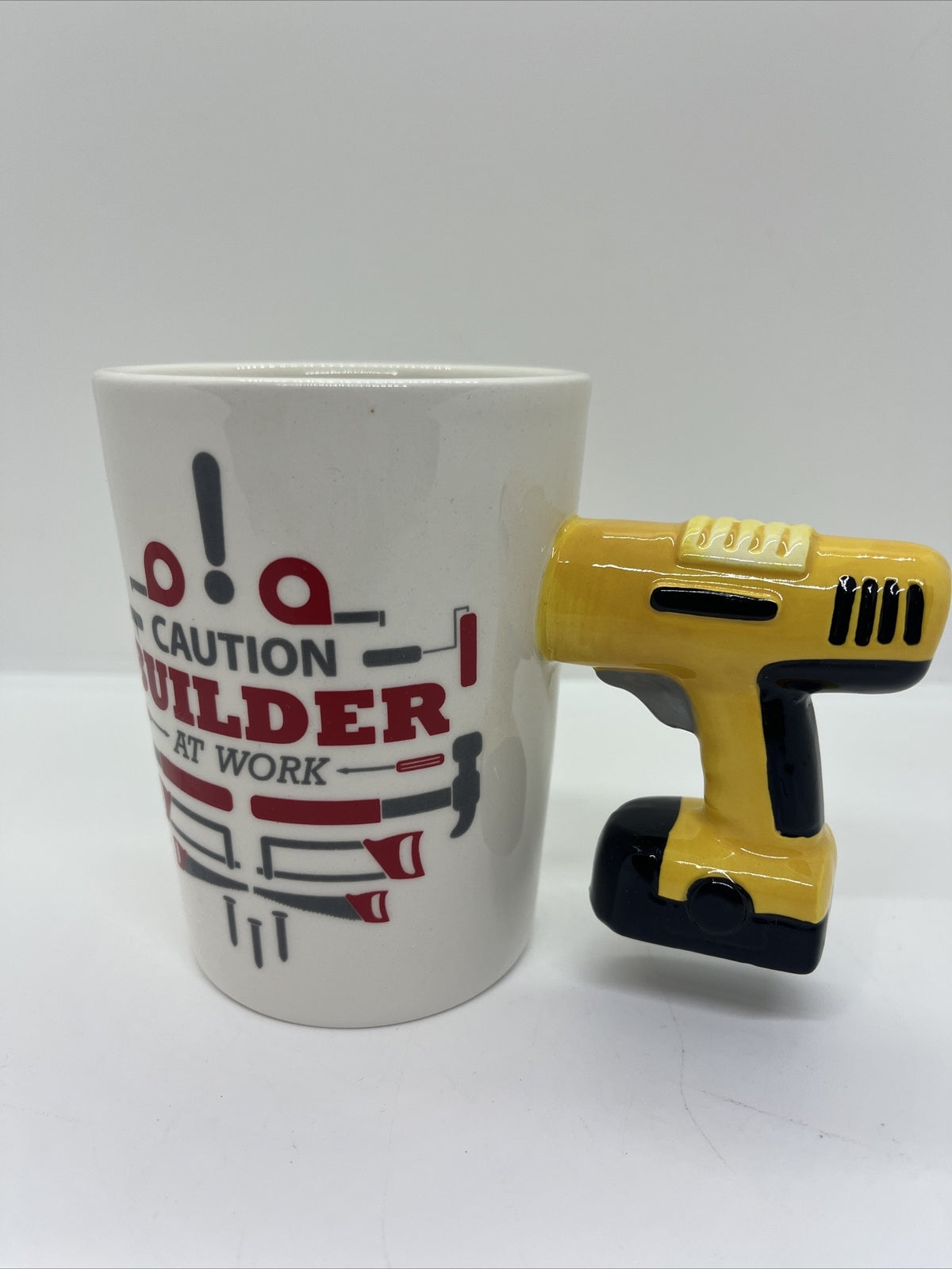 tazza colazione mug 3D trapano building at work lavoro lavori In Corso