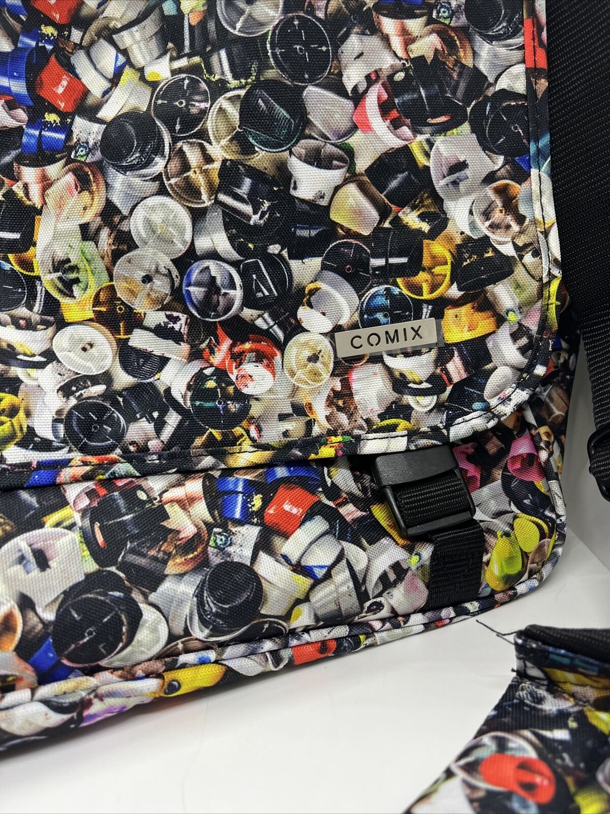 COMIX Borsa A Tracolla Unisex tappi colorati CARTELLA SCUOLA regolabile vacanza