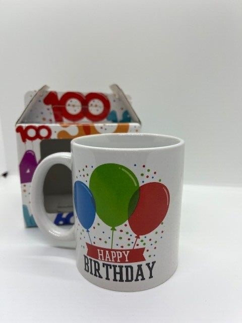 TAZZA BUON COMPLEANNO HAPPY BIRTHDAY IDEA REGALO TUTTE LE ETÀ