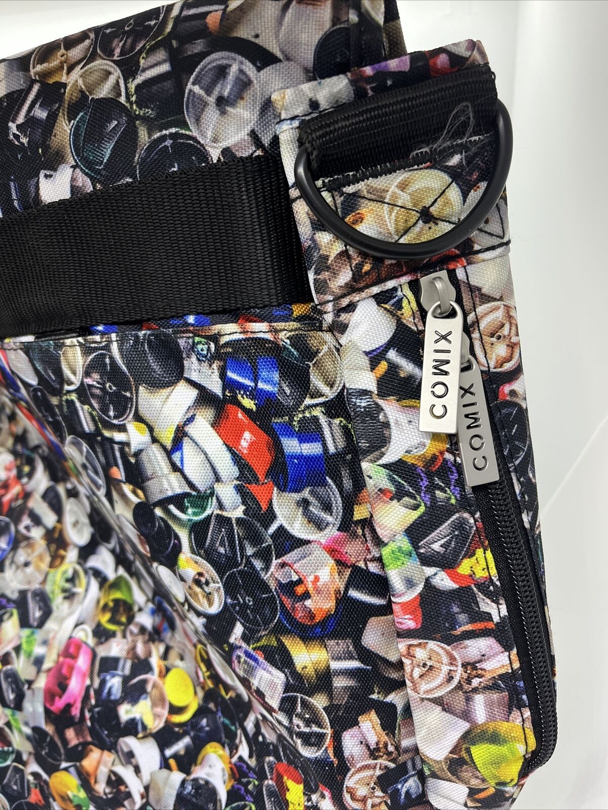 COMIX Borsa A Tracolla Unisex tappi colorati CARTELLA SCUOLA regolabile vacanza