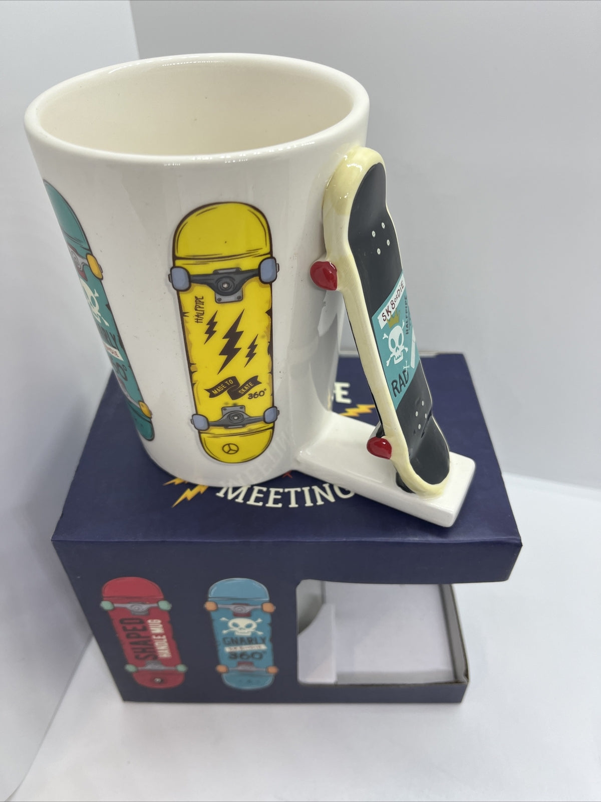 tazza colazione 3d mug skate manico tavola