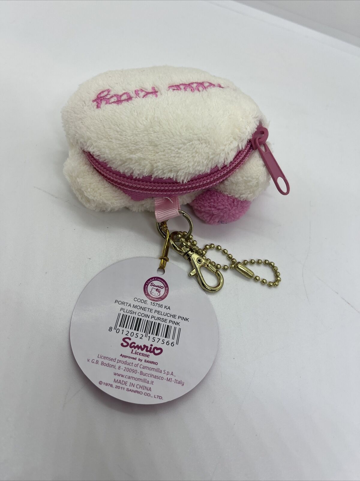 PORTAMONETA HELLO KITTY PELUCHE BORSELLINO 9x8 PORTACHIAVI BORSA