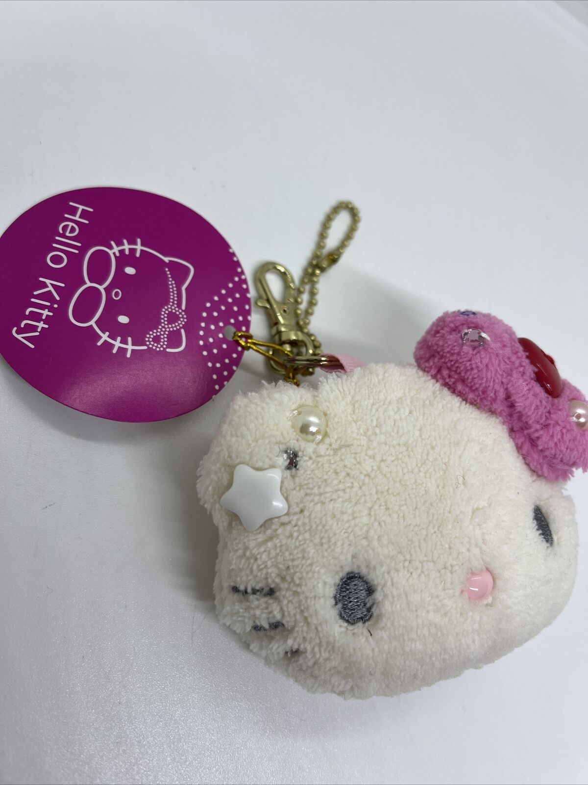 PORTAMONETA HELLO KITTY PELUCHE BORSELLINO 9x8 PORTACHIAVI BORSA