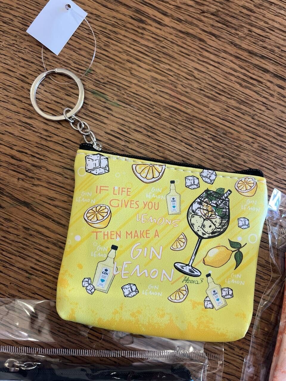 porta moneta GIN LEMON monete borsellino portachiavi 10x9x2