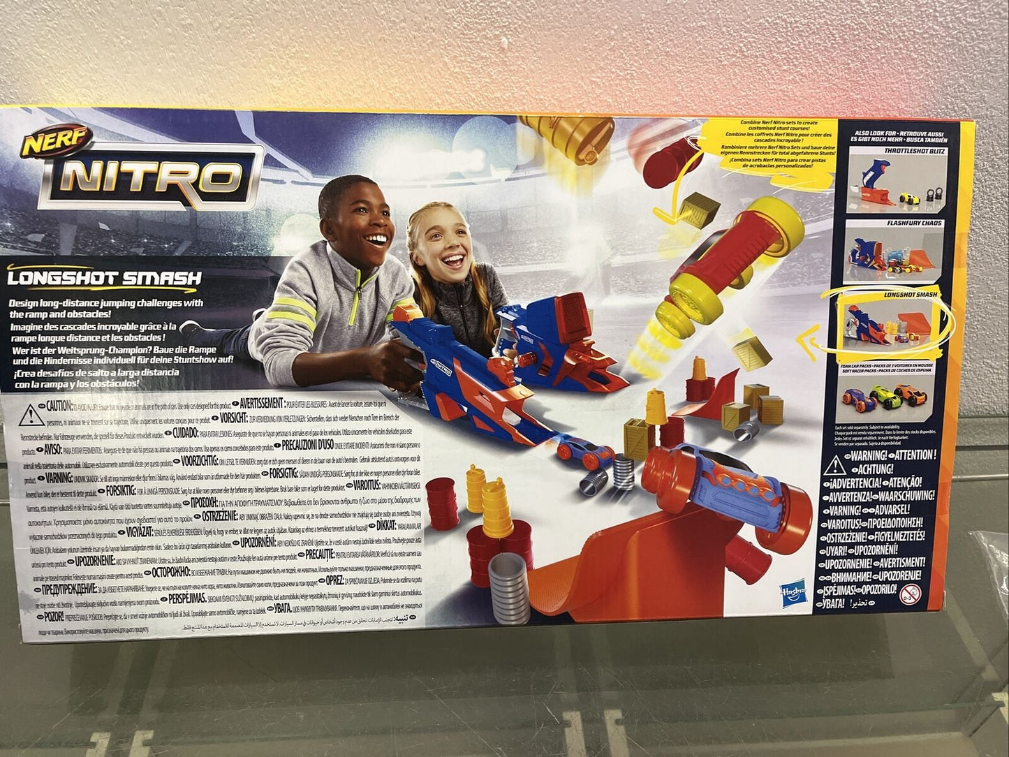 nerf nitro longshot smash spara macchine vetture rampa gioco bambini