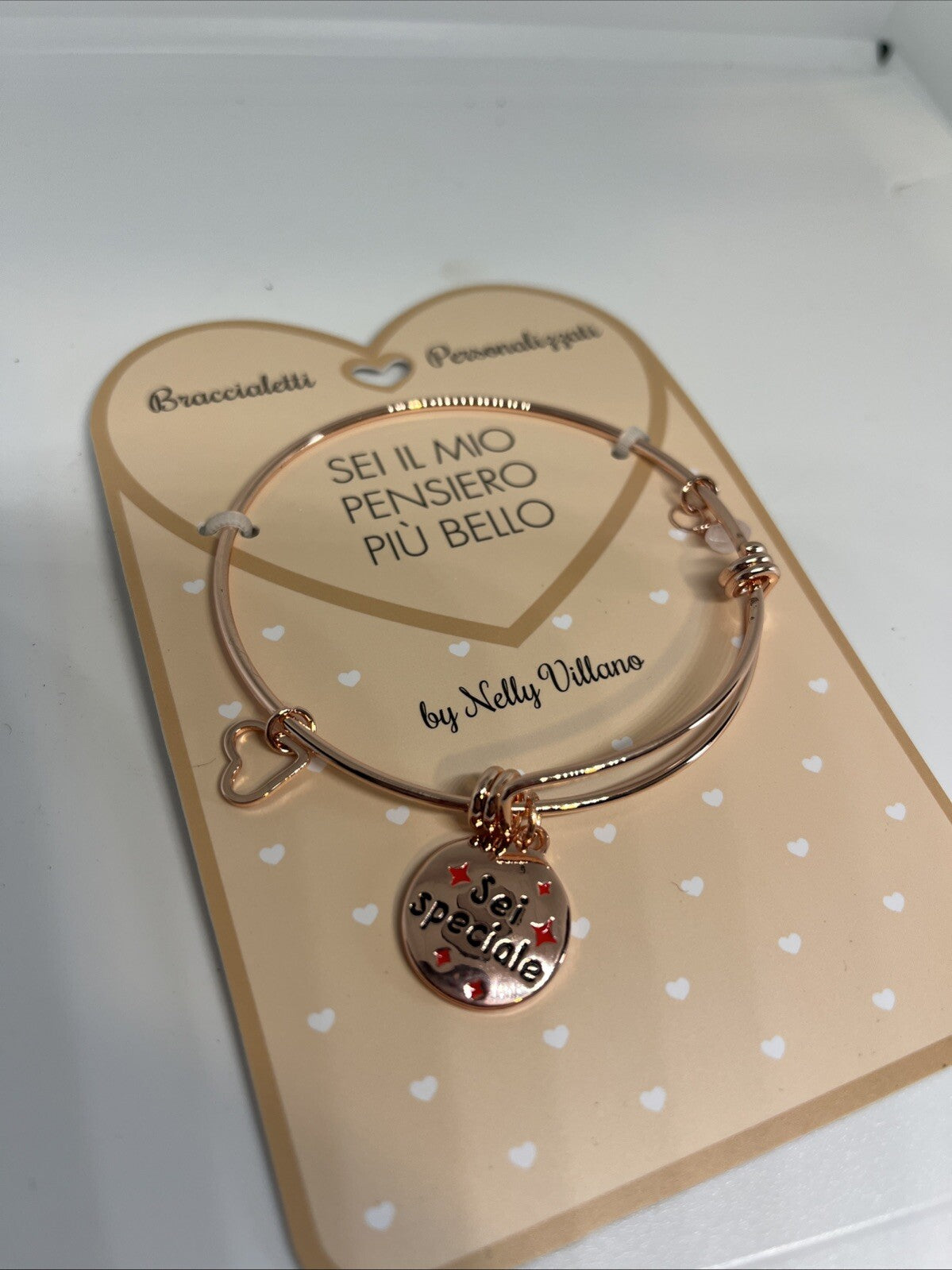 bracciale rigido braccialetto amore love il mio pensiero più bello cuore