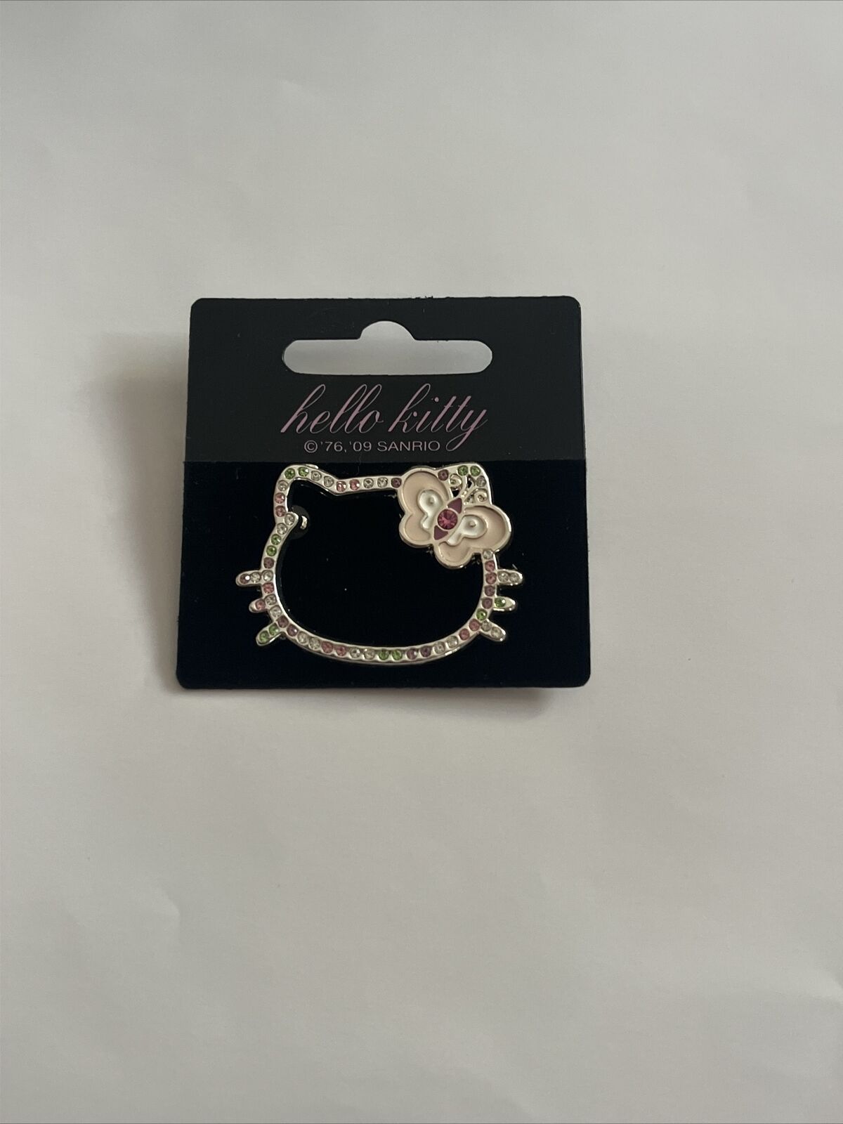 spilla Hello Kitty originale Sanrio strass brillante 4x3