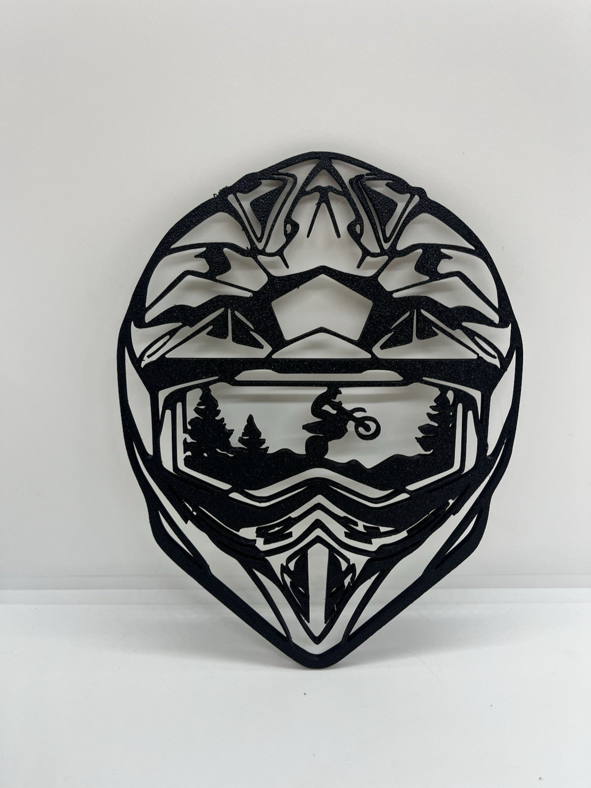 decorazione da parete wall art arte da muro casa casco moto cross PLA