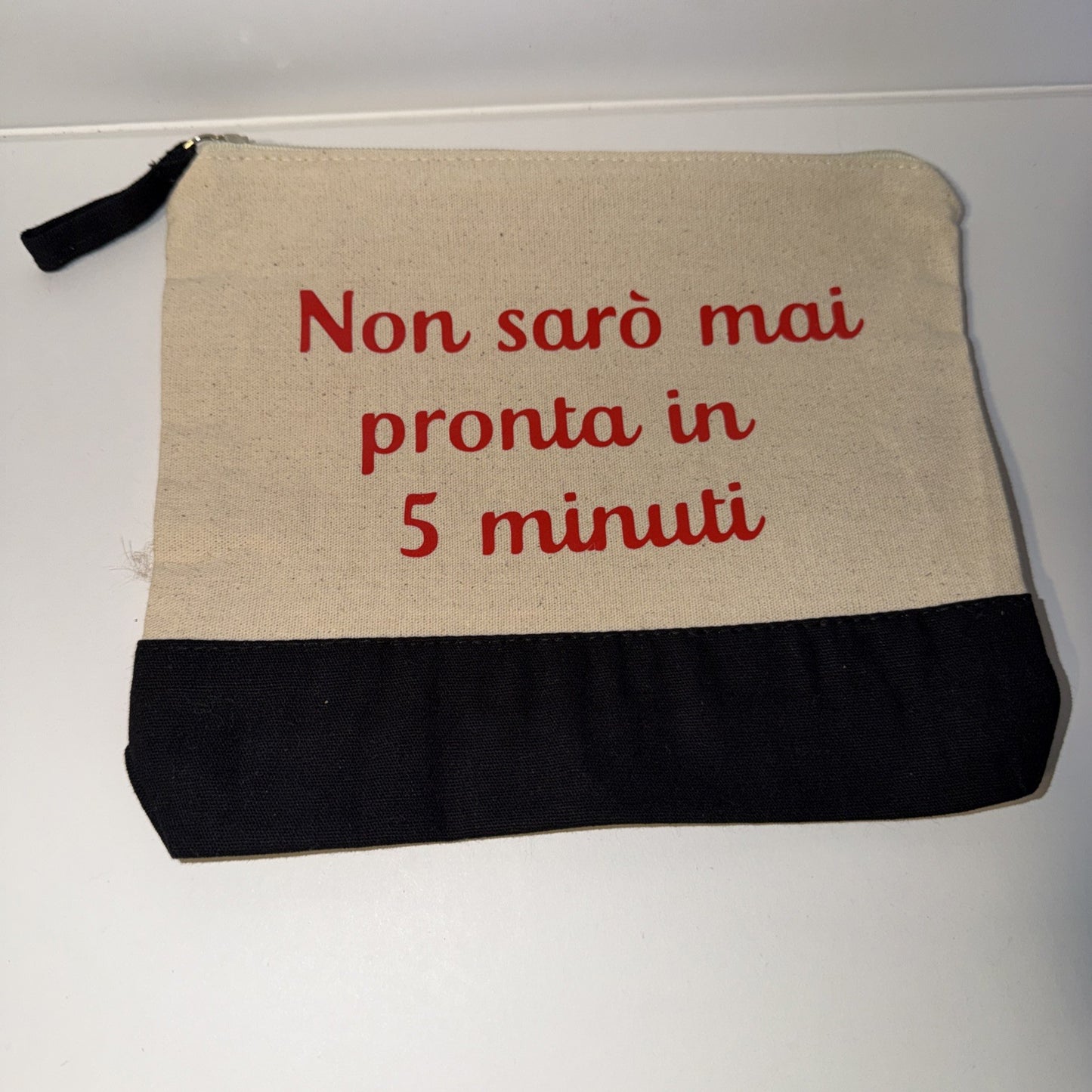 busta porta oggetti beauty pochette scritta divertente da borsa