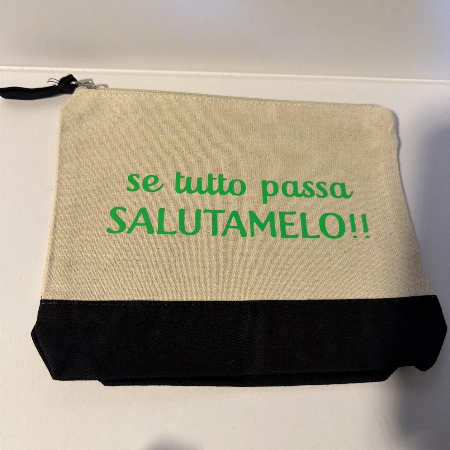 busta porta oggetti beauty pochette scritta divertente da borsa