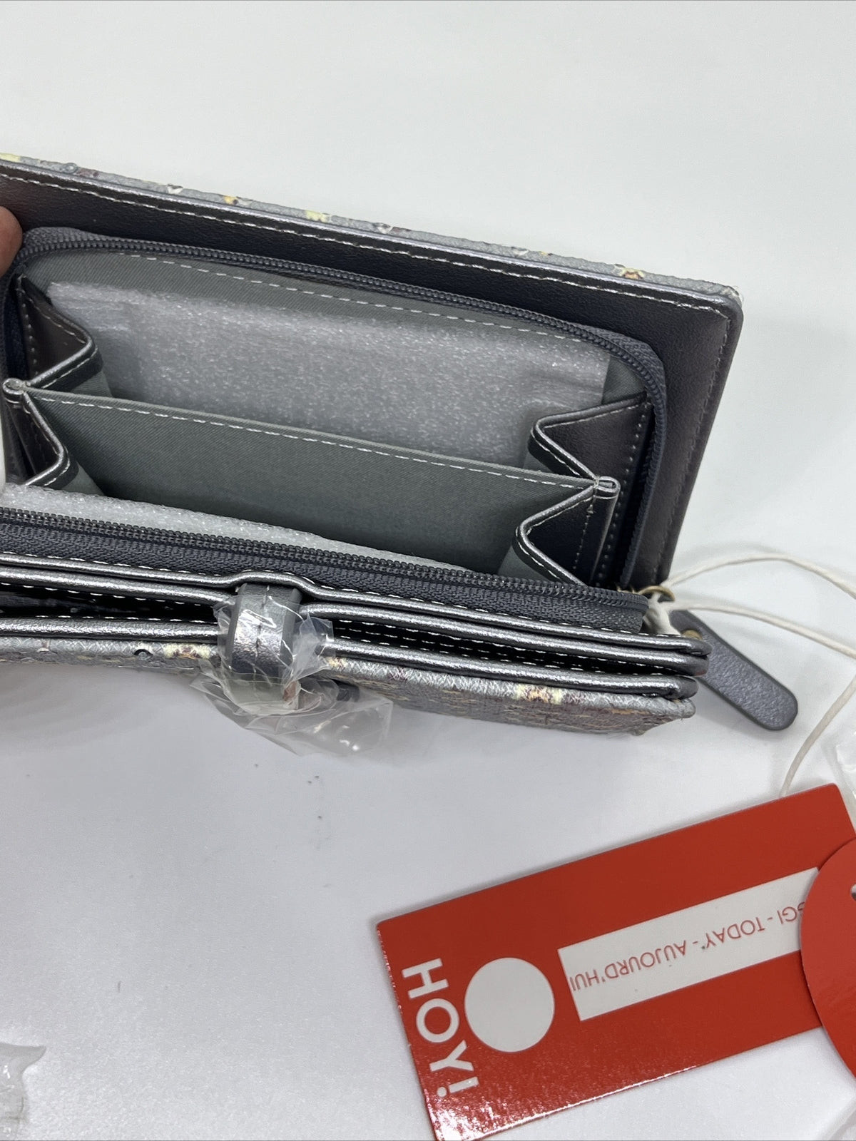 portafogli HOY! fiori grigio borsello donna camomilla