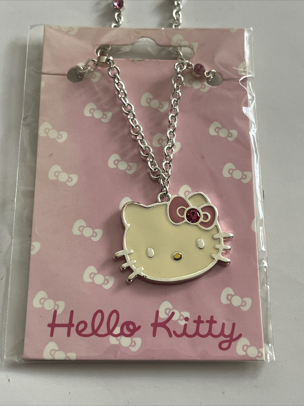 collana Hello Kitty originale sanrio bigiotteria brillantini