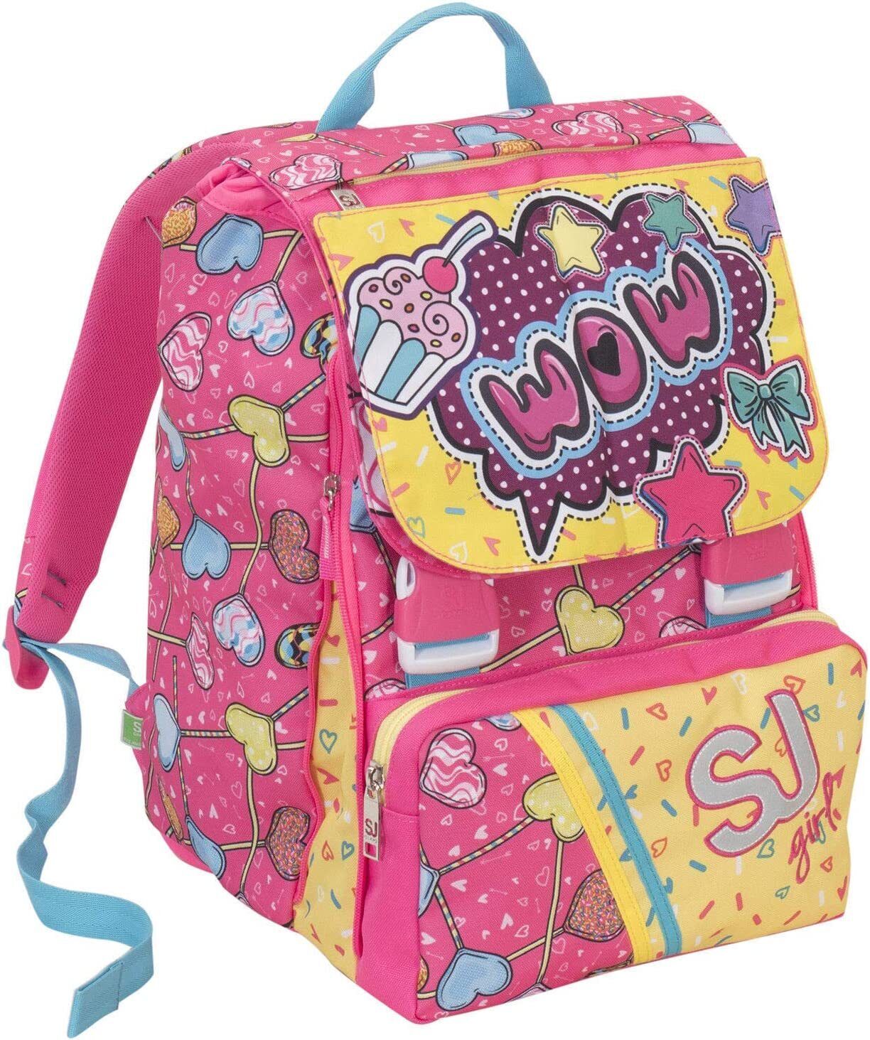 ZAINO SCUOLA SJ GANG SDOPP GIRL FLIP CARTELLA ESTENSIBILE PRETTY ELEMENTARI