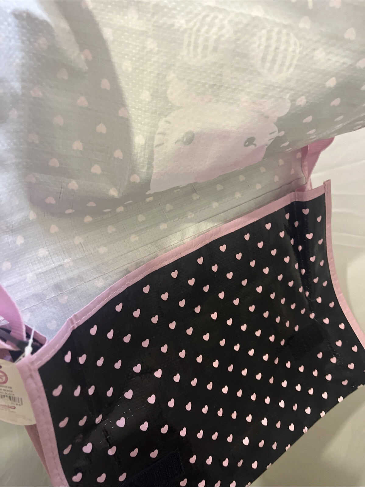 borsa shopper tracolla e spalla hello Kitty sanrio pvc nero 28x35x8