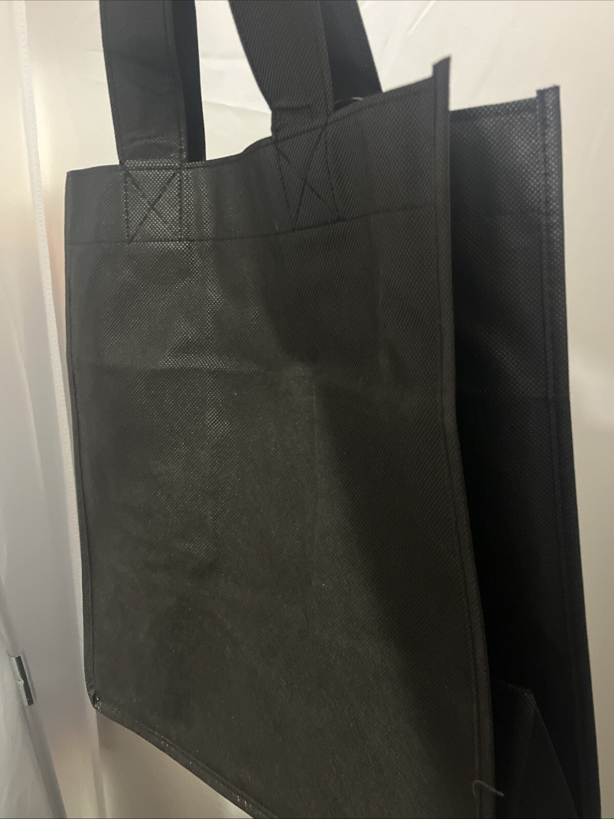borsa shopper a mano hello Kitty bambina sanrio tessuto nero 35x31x23