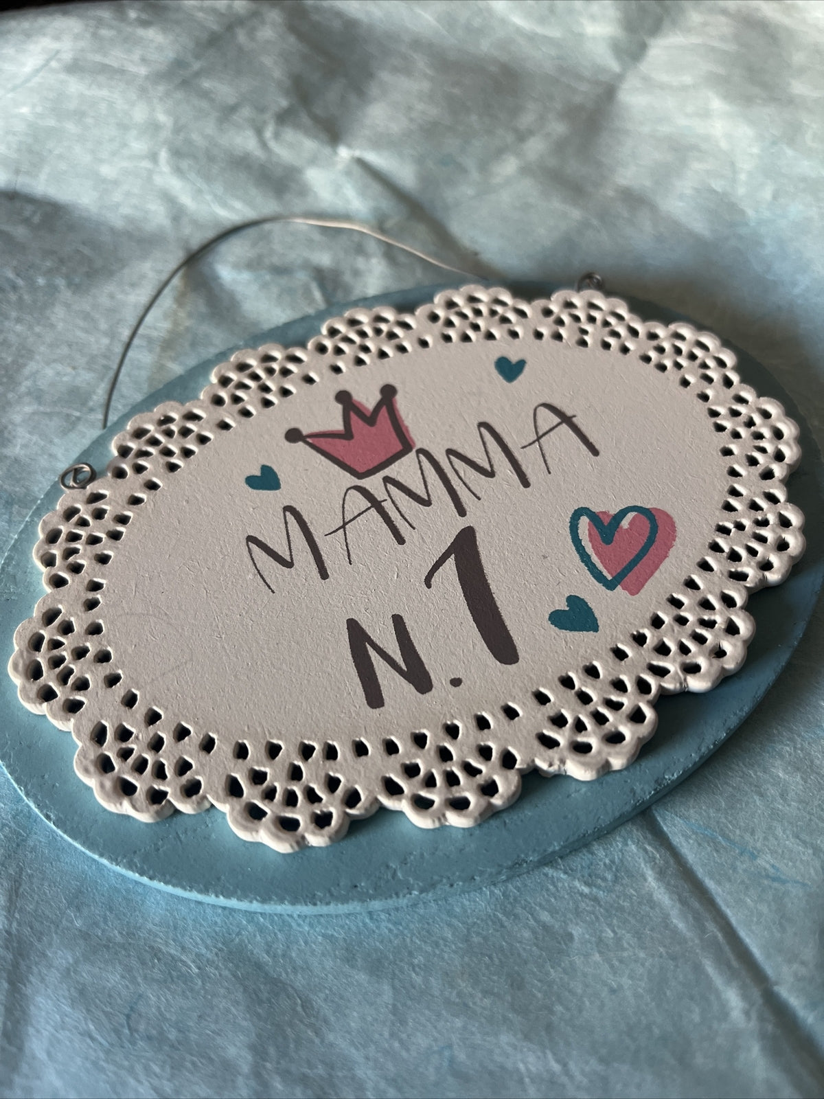 decorazione regalo festa della mamma da appendere 12,5x10