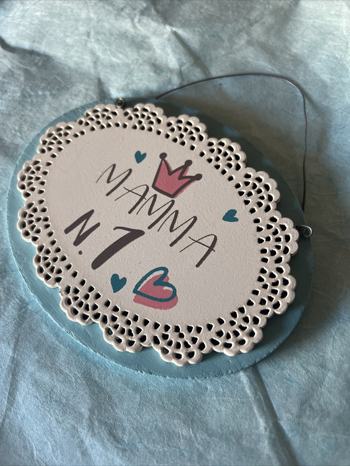 decorazione regalo festa della mamma da appendere 12,5x10
