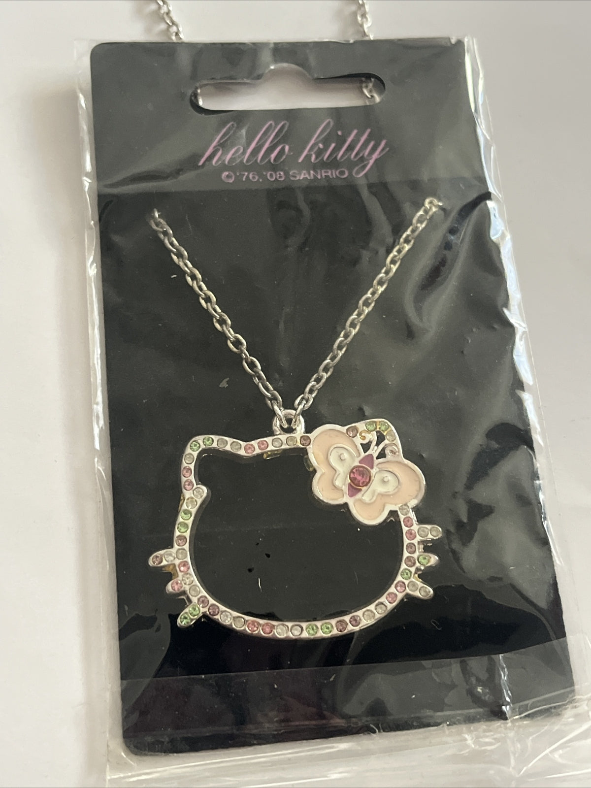 collana Hello Kitty originale sanrio bigiotteria brillantini