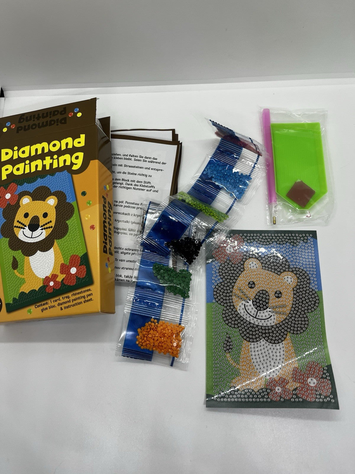 diamond painting diamanti 10x15 kit per bambini 4 assortiti gioco
