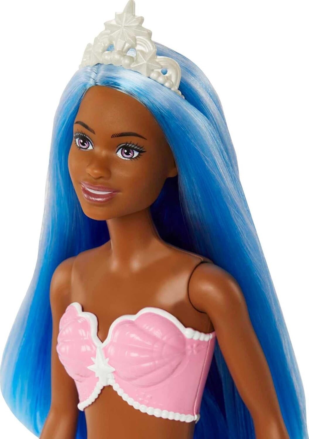 Barbie Dreamtopia Sirena capelli blu con coda colorata HGR12 gioco Mattel