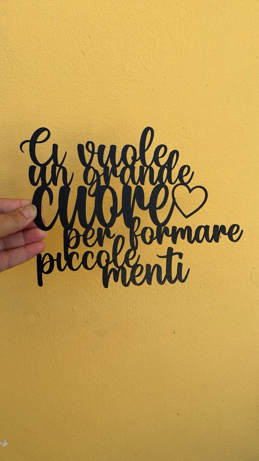 decorazione parete wall art arte da muro 23x17 frase scritta regalo maestra PLA