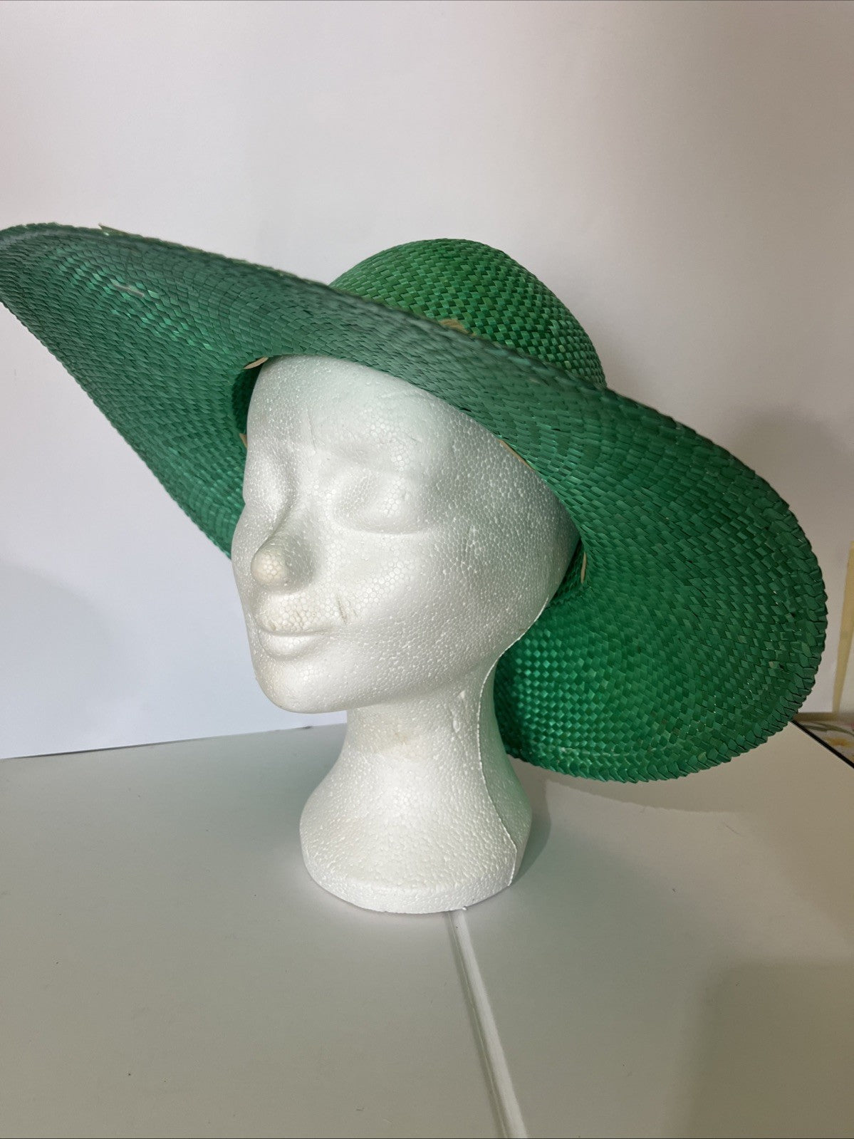 CAPPELLO PAGLIA VERDE SOLE GIARDINAGGIO DONNA PASSEGGIO MARE TG UNICA
