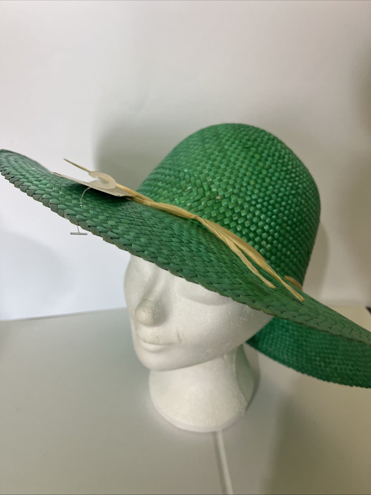 CAPPELLO PAGLIA VERDE SOLE GIARDINAGGIO DONNA PASSEGGIO MARE TG UNICA
