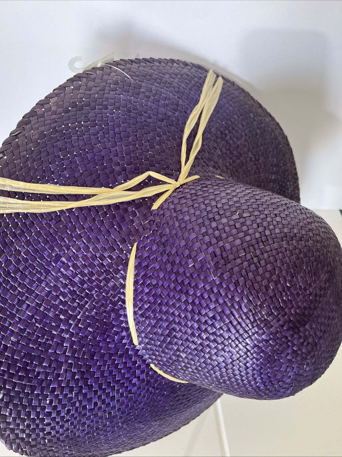 CAPPELLO PAGLIA VIOLA SOLE GIARDINAGGIO DONNA PASSEGGIO MARE TG UNICA