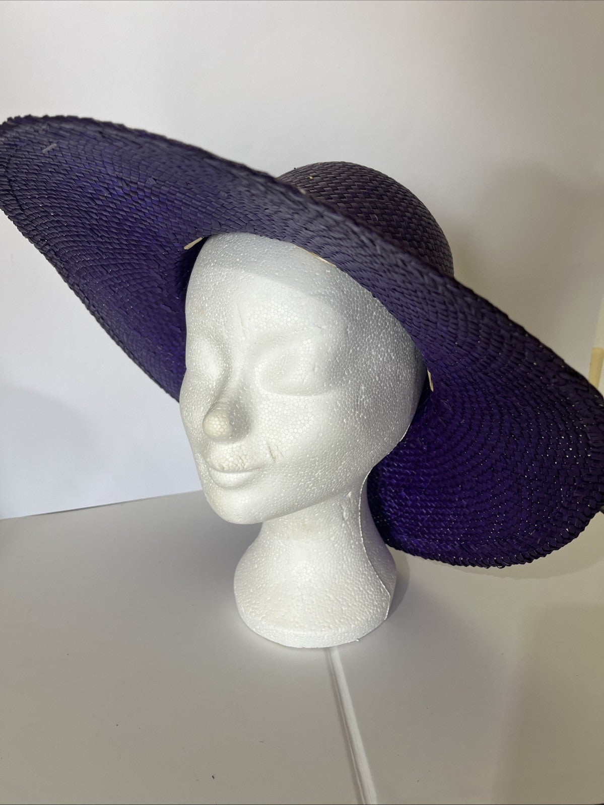 CAPPELLO PAGLIA VIOLA SOLE GIARDINAGGIO DONNA PASSEGGIO MARE TG UNICA