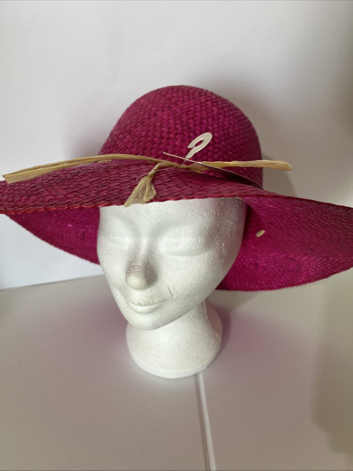 CAPPELLO PAGLIA ROSA ACCESO SOLE GIARDINAGGIO DONNA PASSEGGIO MARE TG UNICA