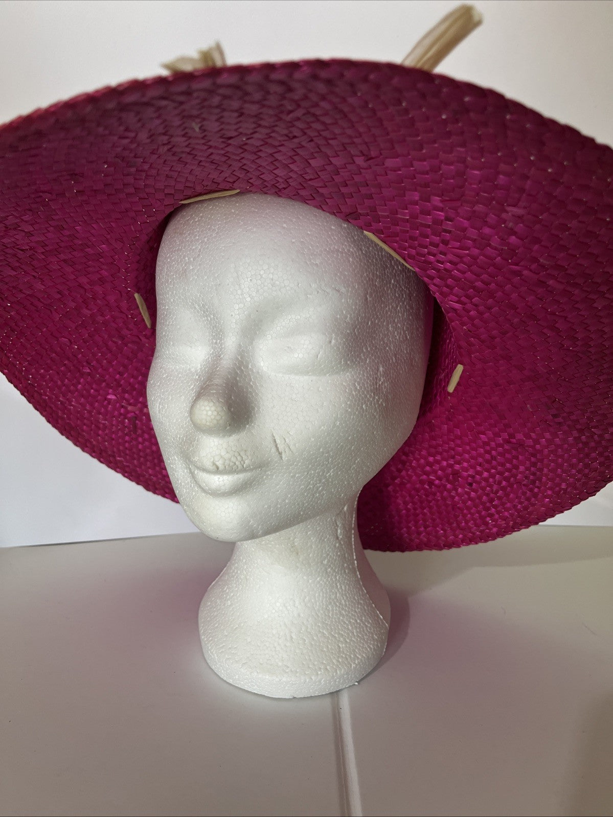 CAPPELLO PAGLIA ROSA ACCESO SOLE GIARDINAGGIO DONNA PASSEGGIO MARE TG UNICA
