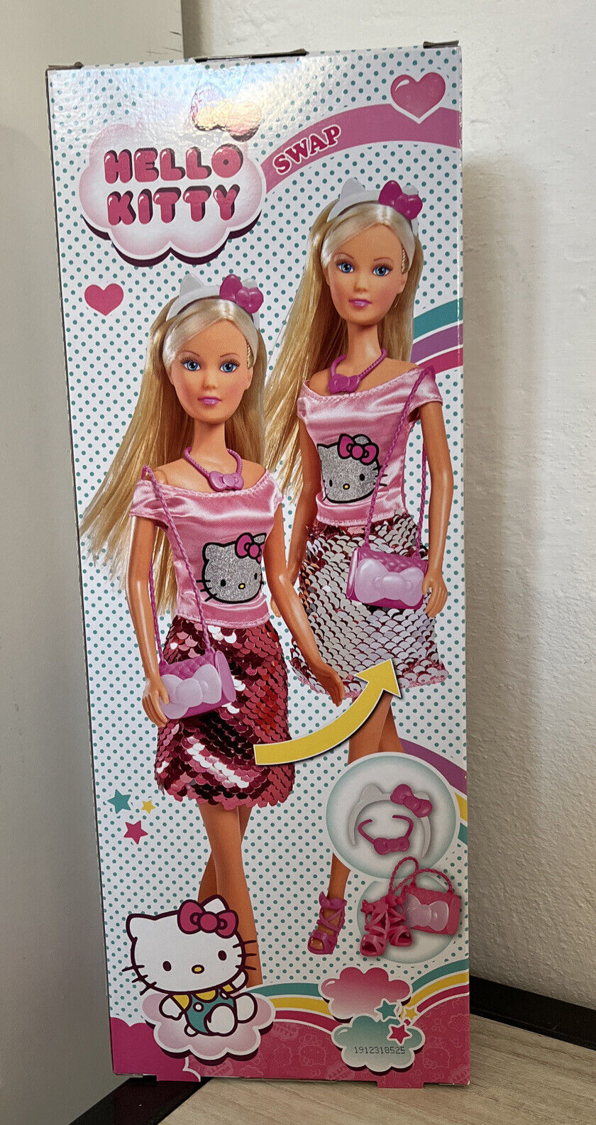 Steffi love barbie hello kitty paillettes Reversibili
