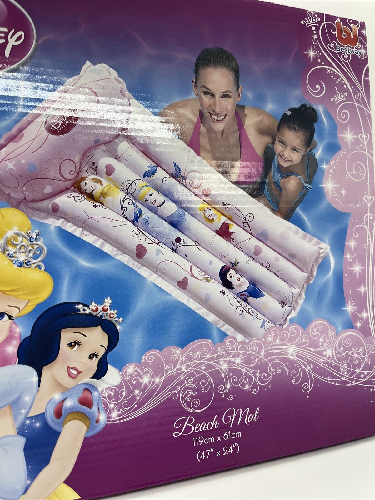 materassino principesse disney gonfiabile 119x61 Bestway mare bambini princess