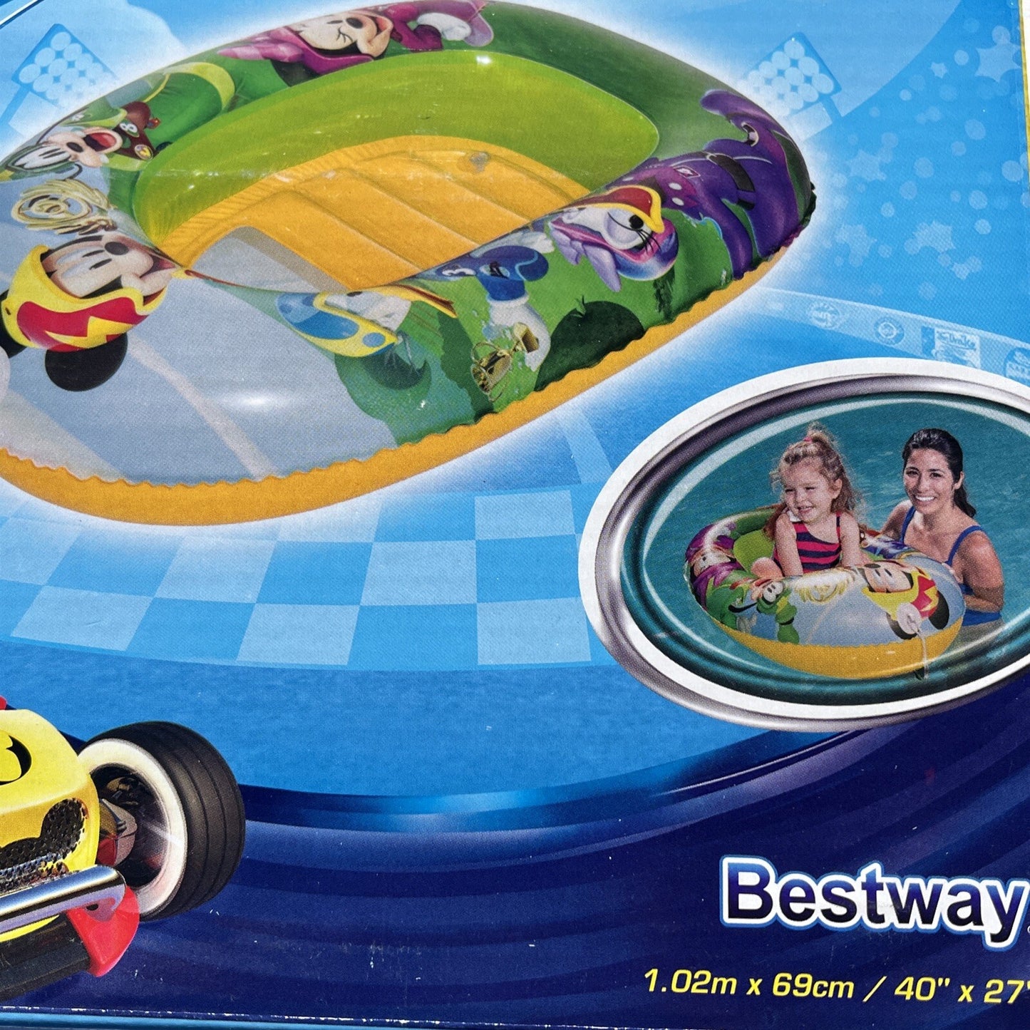 canotto mickey disney gioco gonfiabile mare piscina bestway 102x69