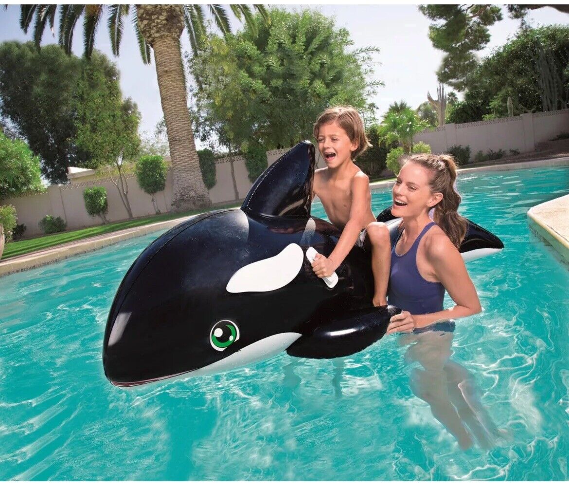 gonfiabile cavalcabile orca bestway mare piscina 203x102 cm gioco bambini