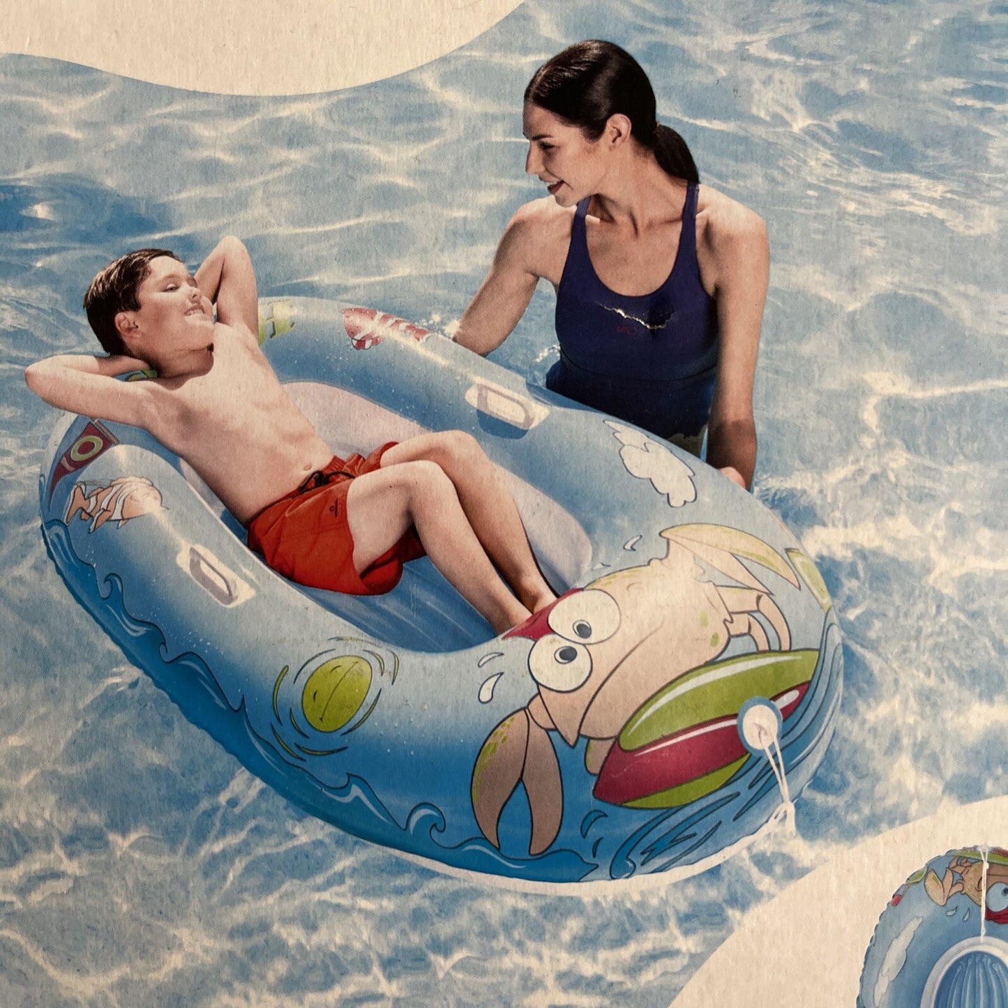 canotto gonfiabile mare piscina gioco bambini 137x89 Blu Bestway