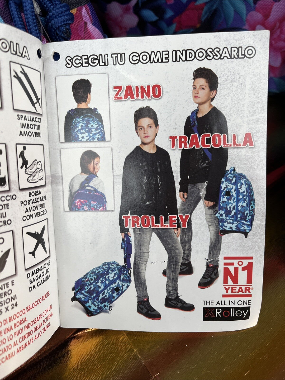 zaino scuola viaggio sport XROLLEY trolley tracolla ruote removibili tempo libero