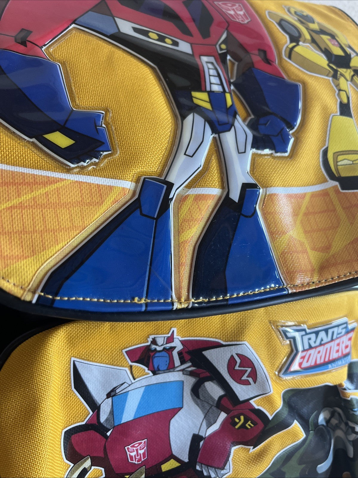 zaino scuola elementare bambini Transformers Animated giallo e nero