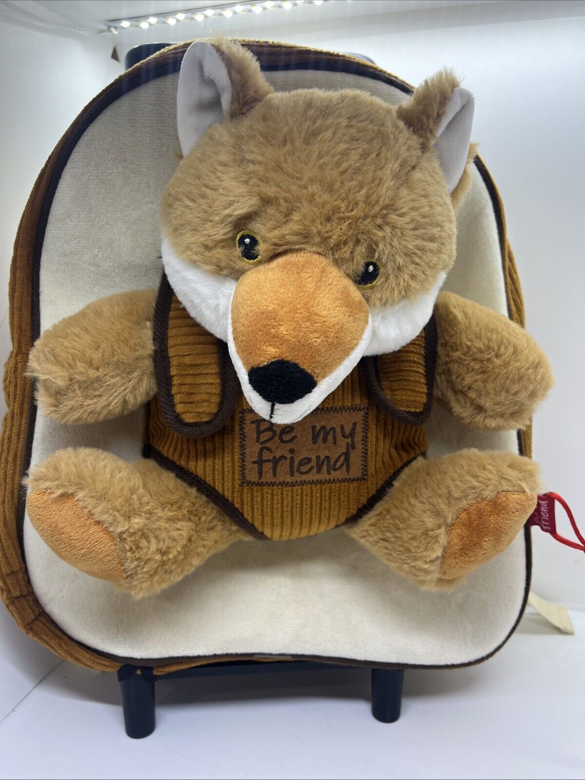 zaino zainetto trolley peluche volpe removibile asilo vacanza giochi perletti