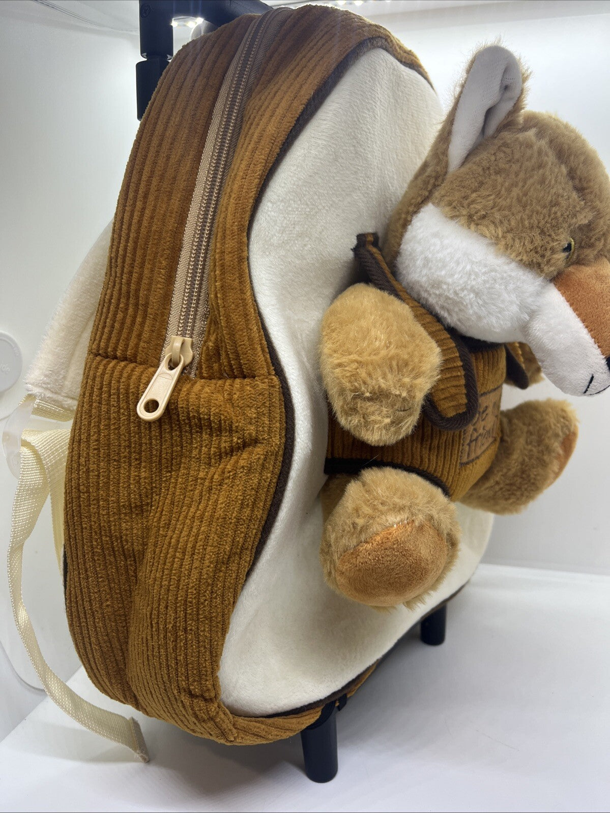 zaino zainetto trolley peluche volpe removibile asilo vacanza giochi perletti